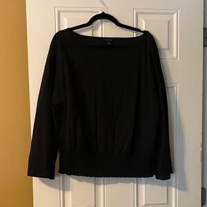 Ann Taylor Black Long Sleeve Blouse